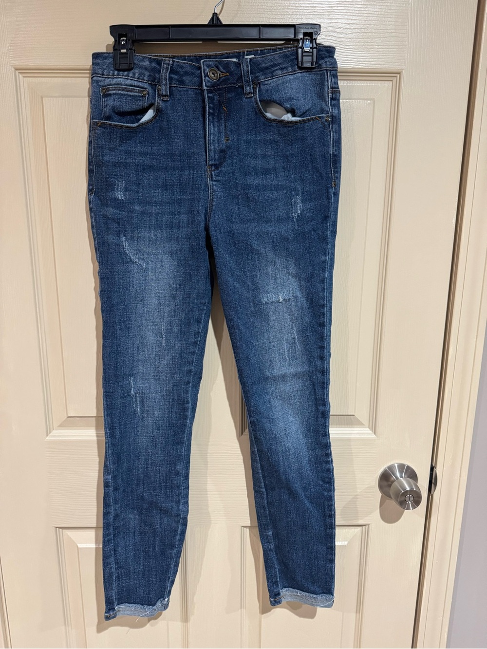 Classic Women's Skinny Mid-Rise Jeans in Dark Blue
